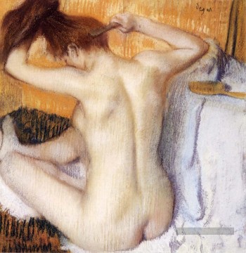  Impressionnisme Art - Femme peignant ses cheveux Impressionnisme danseuse de ballet Edgar Degas